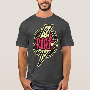 Rock Roll Music Lover vintage Badge T-Shirt