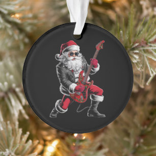 Rock & Roll Noël Santa Claus Guitare Player