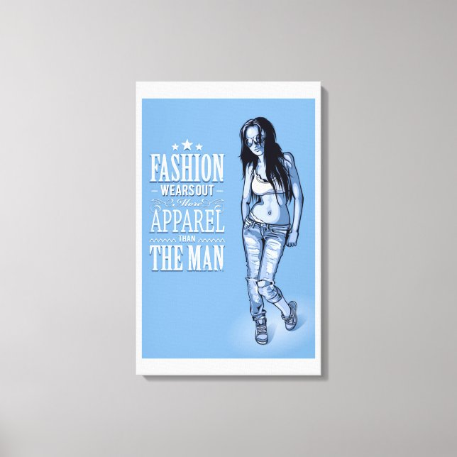 Rock & Roll Queen Stretched Canvas Print (Front)