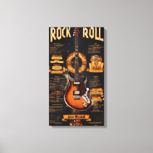 Rock & Roll Reverie: Electric Night Menu Canvas Print