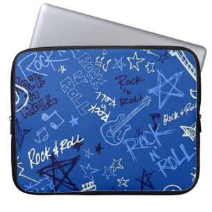 Rock & Roll Rock Star Blue Laptop Sleeve