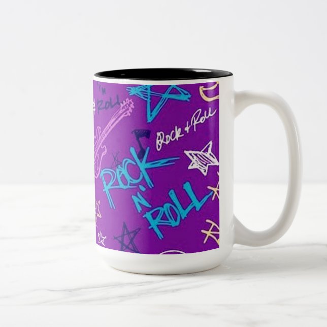 Rock & Roll Rock Star Purple Coffee Mug (Right)
