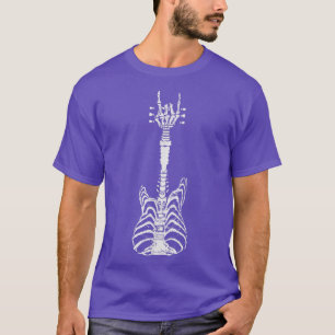 Rock & Roll Skeleton Guitar Music Lover Funny Hall T-Shirt
