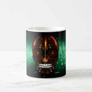 Rock & Roll Skull Skeleton Mug