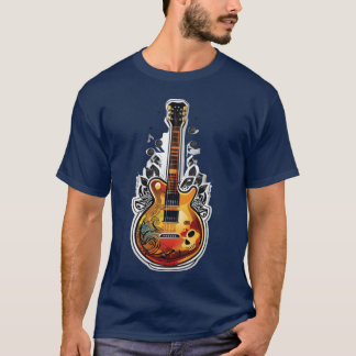 Rock Roll style guitar for those who love music bo T-Shirt