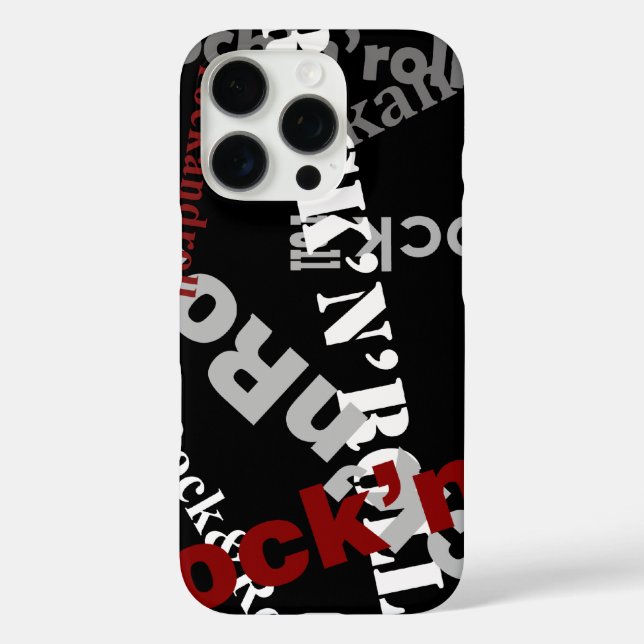 rock & roll typography design Case-Mate iPhone case (Back)
