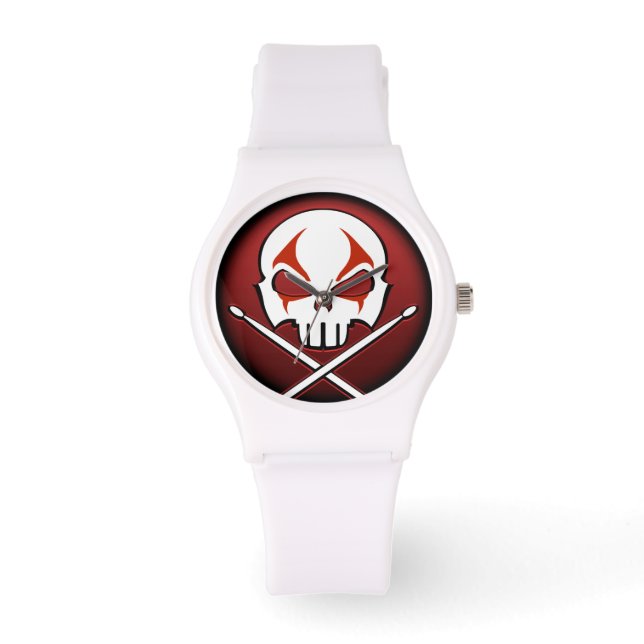 Rock & Roll Watch Heavy Metal Drummer Wrist Watch (Front)