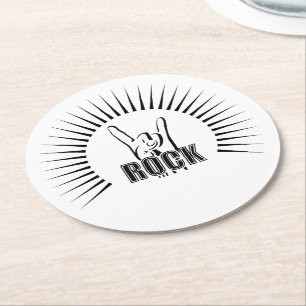 Rock Round Paper Coaster
