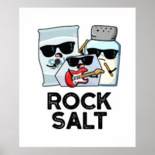 Rock Salt Funny Condiment Music Pun  Poster