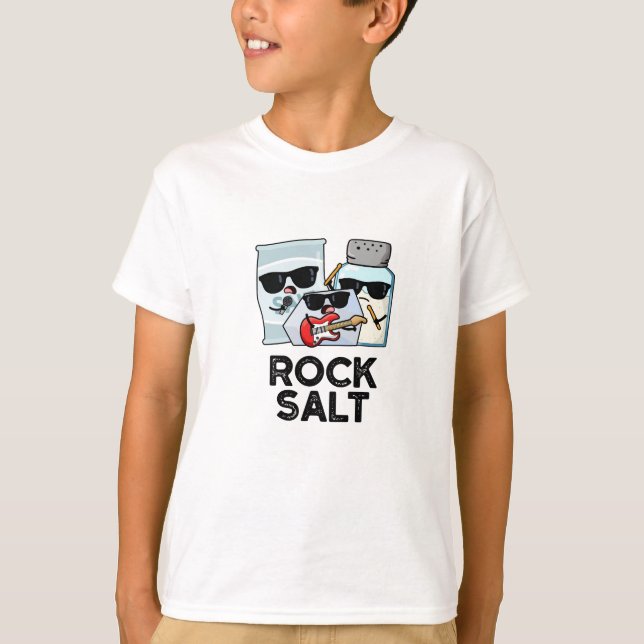 Rock Salt Funny Condiment Music Pun  T-Shirt (Front)