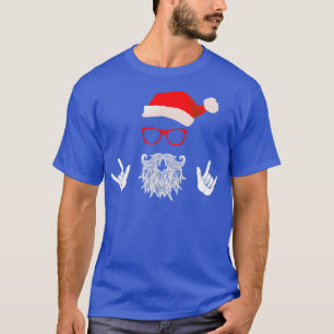 Rock Santa Claus Beard Hat Sunglasses Classic TShi T-Shirt