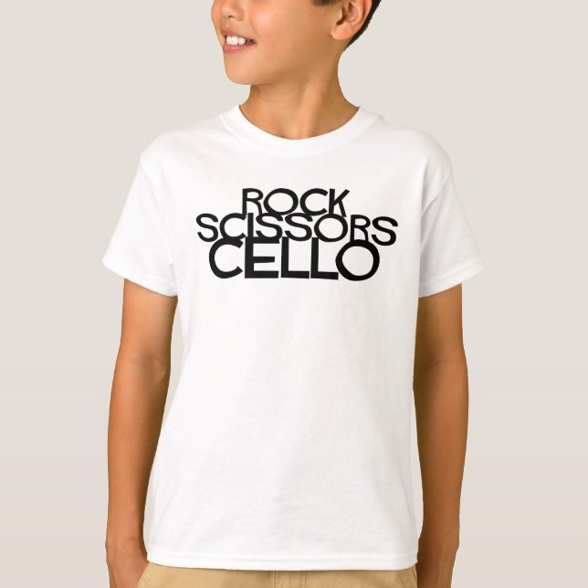 Rock Scissors Cello T-Shirt (Front)