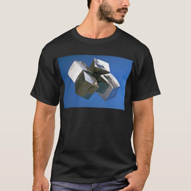 Rock shiny Pyrite mineral blocks T-Shirt (Front)