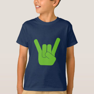 Rock Sign Green Logo T-Shirt