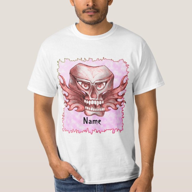 Rock Skull Biker T-Shirt (Front)