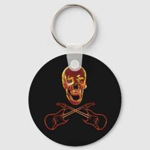 Rock Skull Keychain