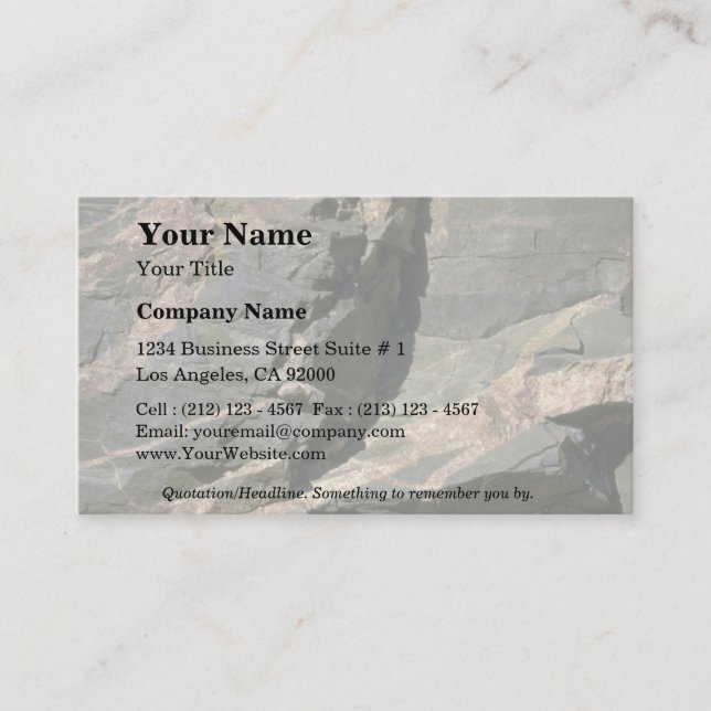 Rock Solid Canadian Shield Business Card (Front)