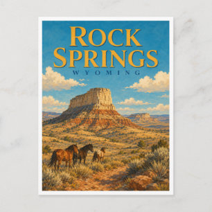 Rock Springs Wyoming Pilot Butte GeoSaga Postcard