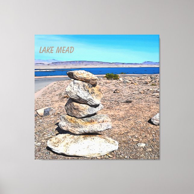 Rock Stacking  Canvas Print (Front)