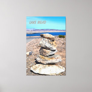 Rock Stacking   Canvas Print