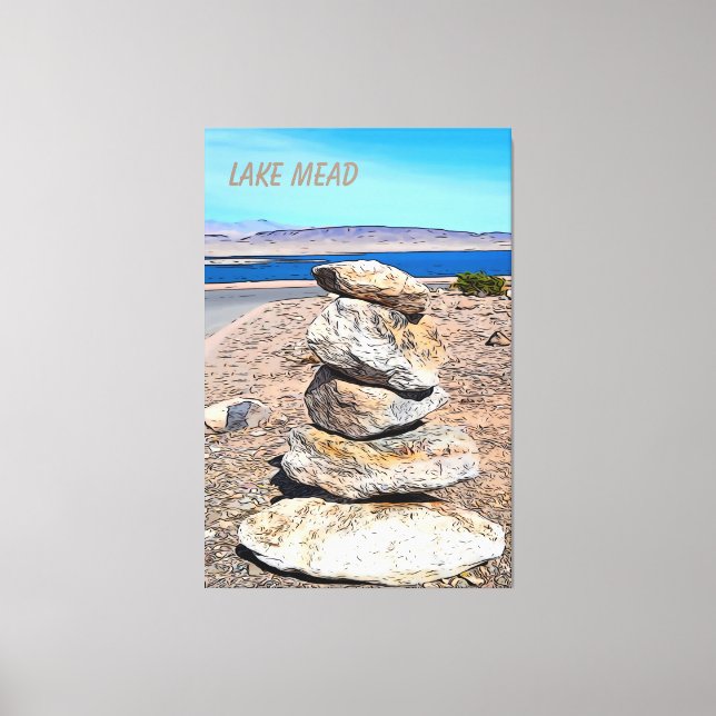 Rock Stacking   Canvas Print (Front)