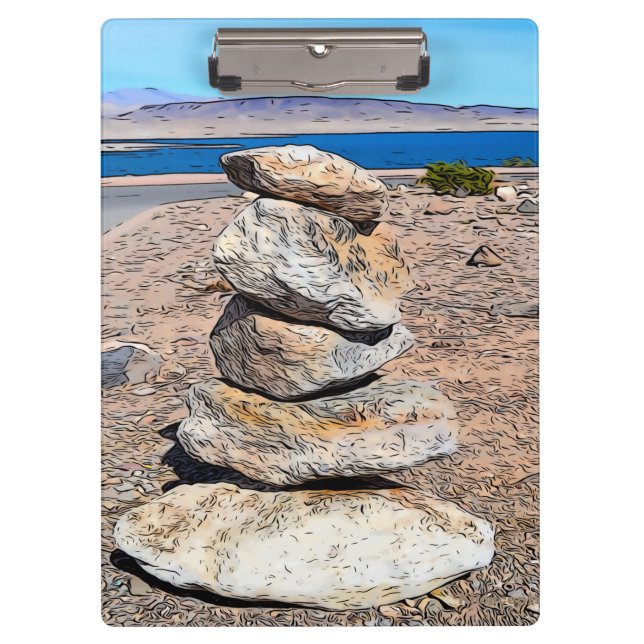 Rock Stacking Clipboard (Front)