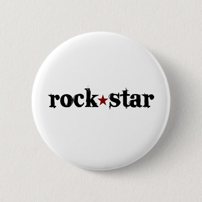 Rock Star 2 Inch Round Button (Front)