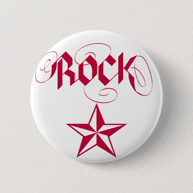 Rock Star 2 Inch Round Button (Front)