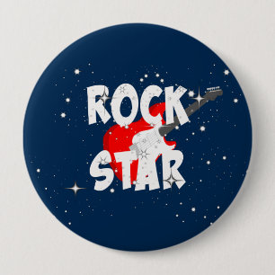 "Rock Star" 4 Inch Round Button