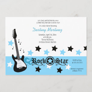 ROCK STAR 5x7 Rocker Baby Shower Invitation
