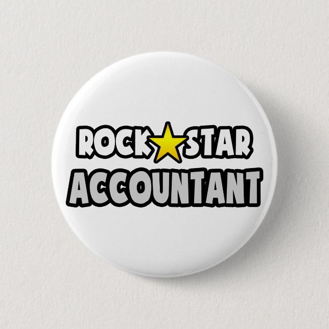 Rock Star Accountant 2 Inch Round Button (Front)