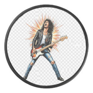 Rock star album hockey puck