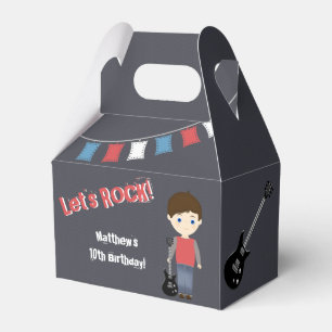 Rock Star Birthday Boy Favor Box