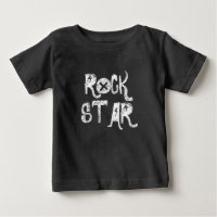 Rock Star black white skull text rocker metal