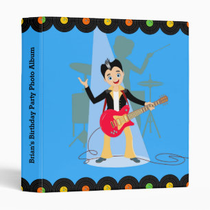 Rock Star Boy birthday party Binder