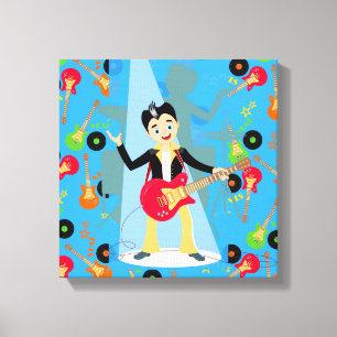 Rock Star Boy birthday party Canvas Print