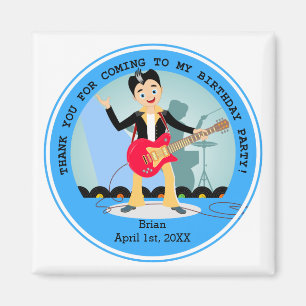 Rock Star Boy birthday party Magnet