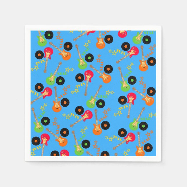 Rock Star Boy birthday party Napkin (Front)