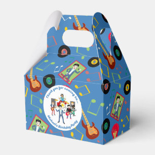 Rock Star Boys Band Birthday Party Favor Box