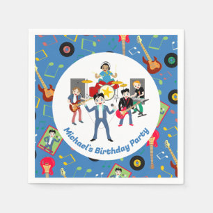 Rock Star Boys Band Birthday Party Napkin