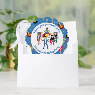 Rock Star Boys Band Birthday Party Ornament Card