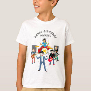 Rock Star Boys Band Birthday Party T-Shirt