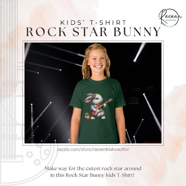 Rock Star Bunny Kids T-Shirt (Creator Uploaded)