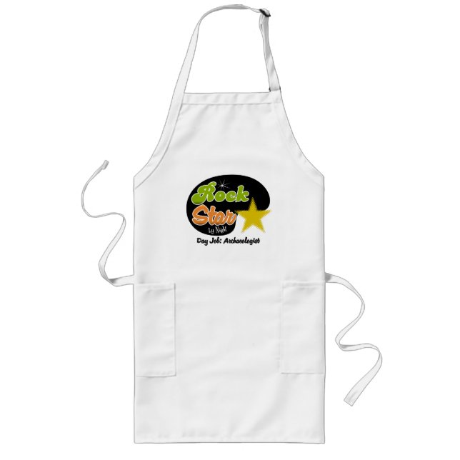 Rock Star By Night - Day Job Archaeologist Long Apron (Front)
