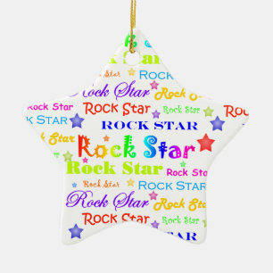 Rock Star Ceramic Ornament