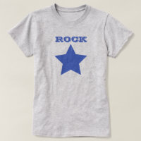 ROCK STAR | Chemise T-Shirt de base de la Navy Blu