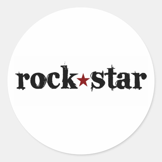 Rock Star Classic Round Sticker (Front)
