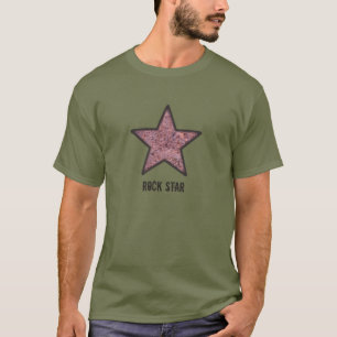 Rock Star Cool Rock Texture with Custom Text T-Shirt
