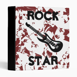 Rock Star Electric Guitar Back to School Binder