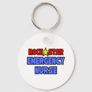 Rock Star Emergency Nurse Keychain
